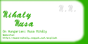 mihaly musa business card